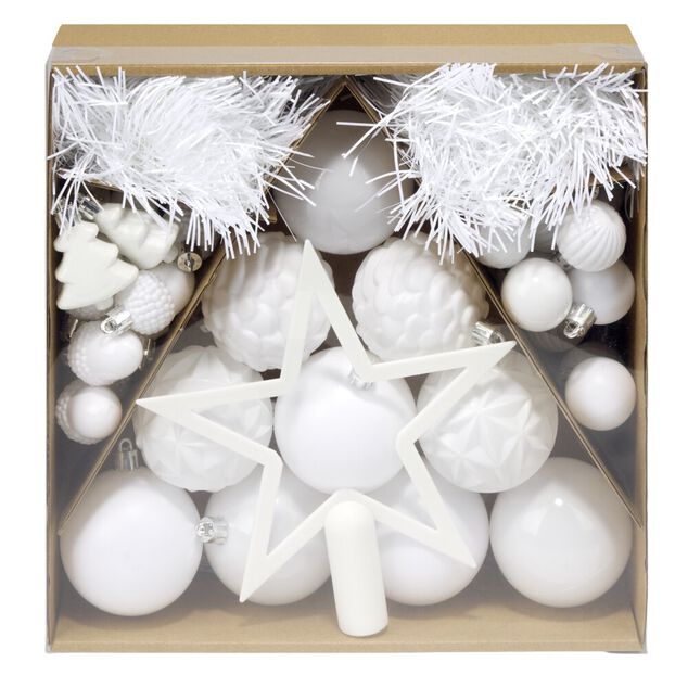 D&eacute;coration sapin de No&euml;l blanc x40