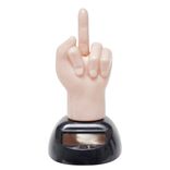 Figurine solaire dansante main geste humoristique H10cm (3 mod&egrave;les)