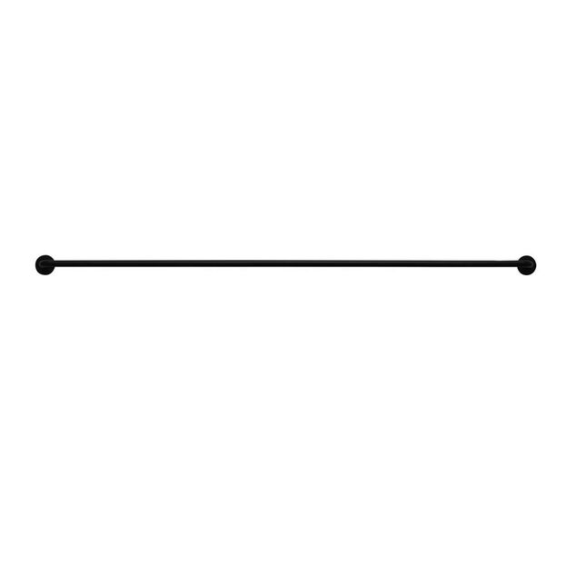 Tringle &agrave; vitrage auto adh&eacute;sive Extensible M&eacute;tal Noir 70-120 cm