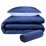 Parure de lit 140x200cm 1 personne avec drap housse 4 pièces (3 modèles)