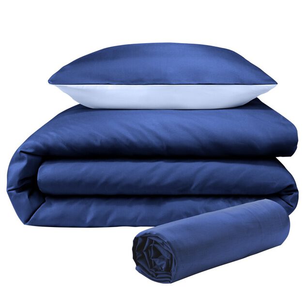 Parure de lit 140x200cm 1 personne avec drap housse 4 pièces (3 modèles)