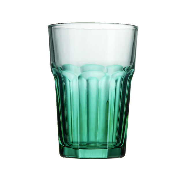 Verre bas en verre vert H12cm