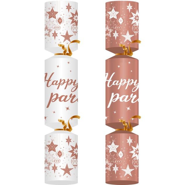 Kit crackers DIY cr&eacute;atif blanc 8 personnes