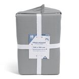 Drap housse 140x190cm 100% coton gris clair