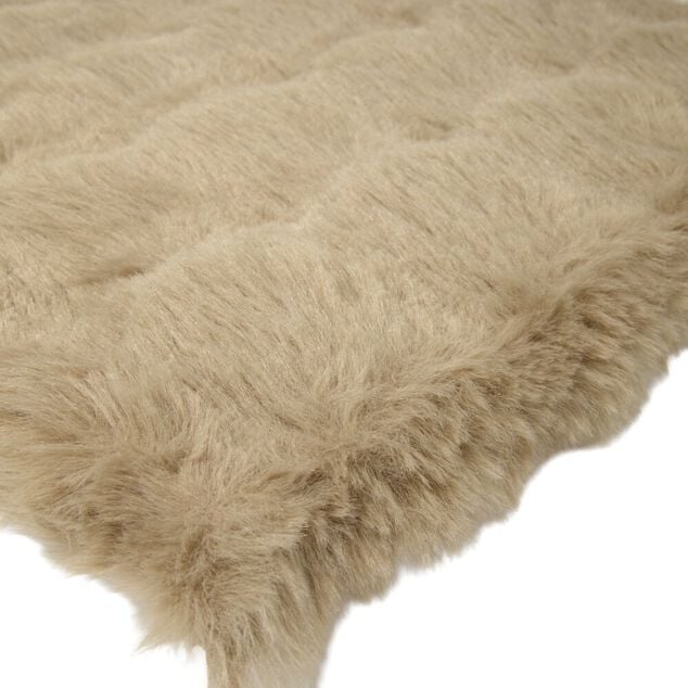 Galette de chaise carr&eacute;e effet fourrure Bubble 38x38cm (2 mod&egrave;les)
