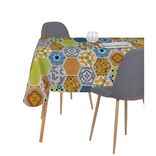 Toile cir&eacute;e hexatile multicolore l140cm