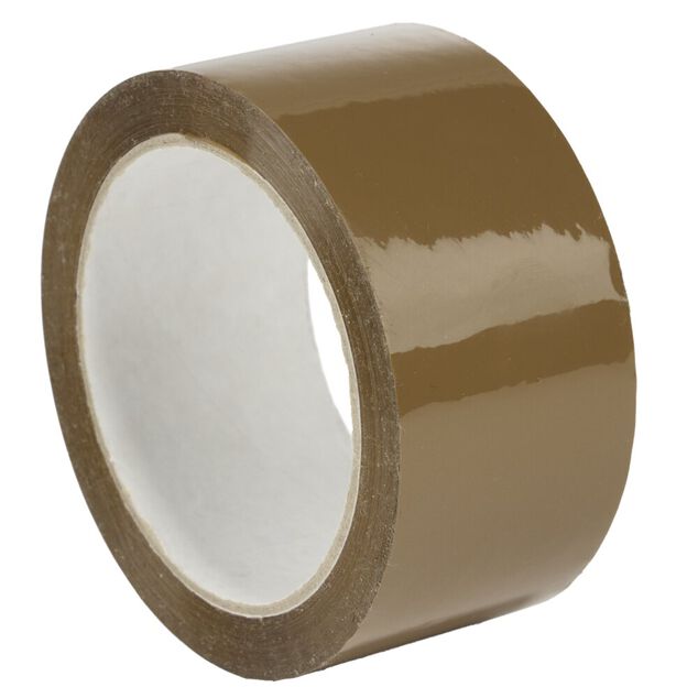 Rouleau adh&eacute;sif marron havane 66m