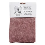 Coupon tissu coton &eacute;ponge 50x70cm rose