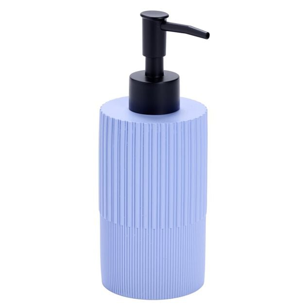 Distributeur de savon r&eacute;sine stries &Oslash;7xH18,5cm (3&nbsp;mod&egrave;les)