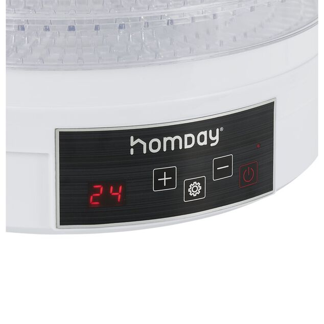 D&eacute;shydrateur alimentaire Homday 350W ABS blanc &Oslash;30cm