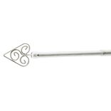 Kit tringle coeur blanc L95-180cm