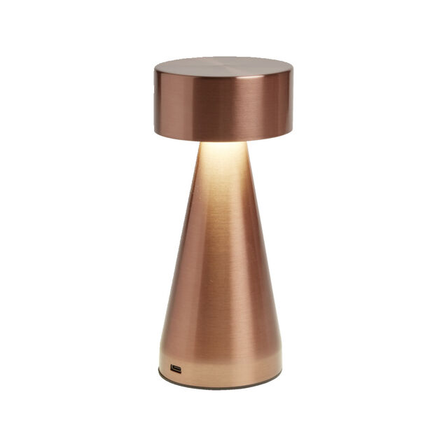 Lampe de table Squari USB tactile orange &Oslash;9,5xH22,5cm