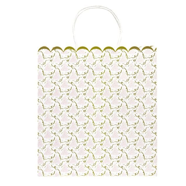 Sac cadeau motifs dor&eacute;s 26x41cm