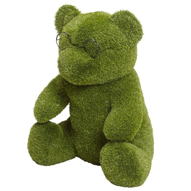 Ourson assis XXL en faux gazon vert 50x70xH100cm