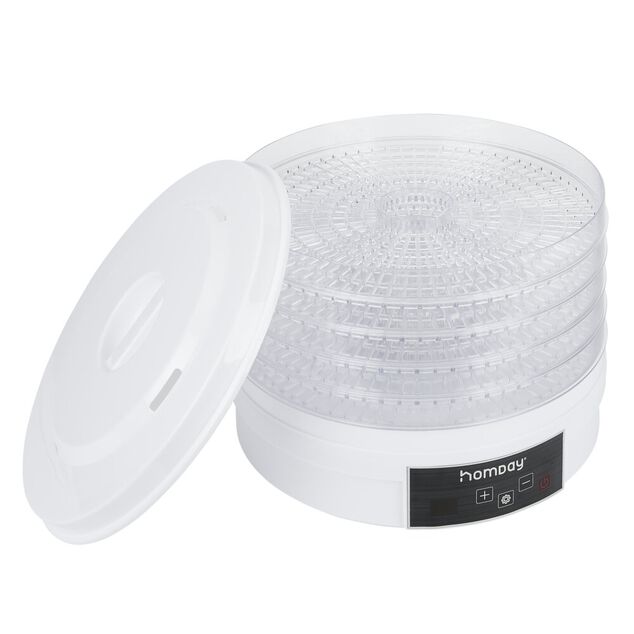 Déshydrateur alimentaire Homday 350W ABS blanc Ø30cm
