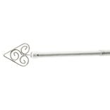 Kit tringle coeur blanc L167-305cm