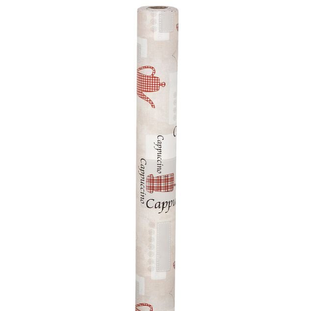 Toile cir&eacute;e d&eacute;cor capuccino 140 cm