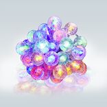 Guirlande Solaire 30 boules multicolore clignotant fixe 5,8 m