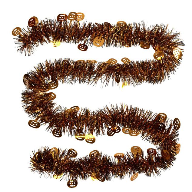 Guirlande Halloween fantaisie plastique noir ou orange 2m (2 mod&egrave;les)