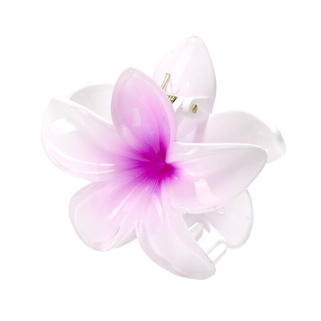 Pince &agrave; cheveux forme fleur de tiar&eacute; rose