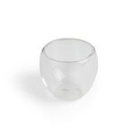 Tasse double paroi verre transparent x2 80ml
