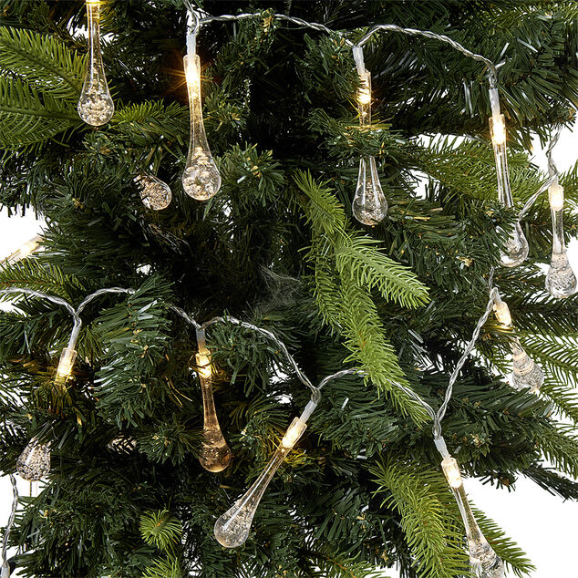 Guirlande int&eacute;rieur forme goutte 20 LED blanc chaud