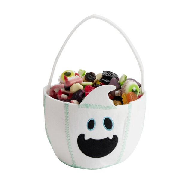 Sac &agrave; bonbon Halloween feutrine 13xH17cm