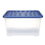 Box plastique 45L avec couvercle &agrave; clip 55x30,5xH39cm