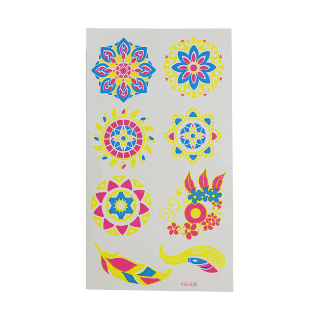 Tatouage enfant éphémère multicolore 3 feuillets (2 modèles)