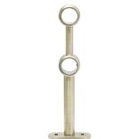 Support double extensible m&eacute;tal dor&eacute; pour tringle &Oslash;2xL17,5/20cm