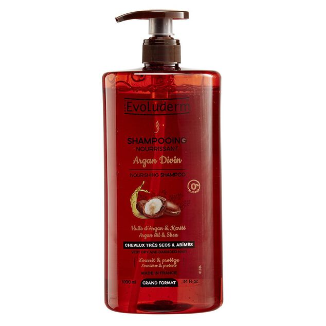Shampooing nourrissant Evoluderm argan divin 1L