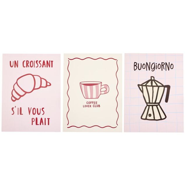 Affiche pop art x3 papier 50x70cm (3 mod&egrave;les)
