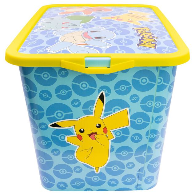 Box de rangement Pok&eacute;mon 23L plastique bleu 40x30xH27,5cm