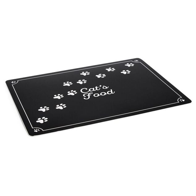Tapis repose gamelle animaux Cat's Food plastique 32x43cm
