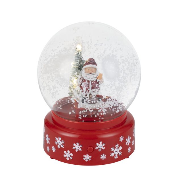 Boule &agrave; neige lumineuse anim&eacute;e musicale bonhomme pain d'&eacute;pices - 2 mod&egrave;les