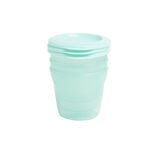 Pot avec couvercle pour snack en plastique rose 110ml (lot de 3)