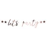 Guirlande let's party 200cm rose gold