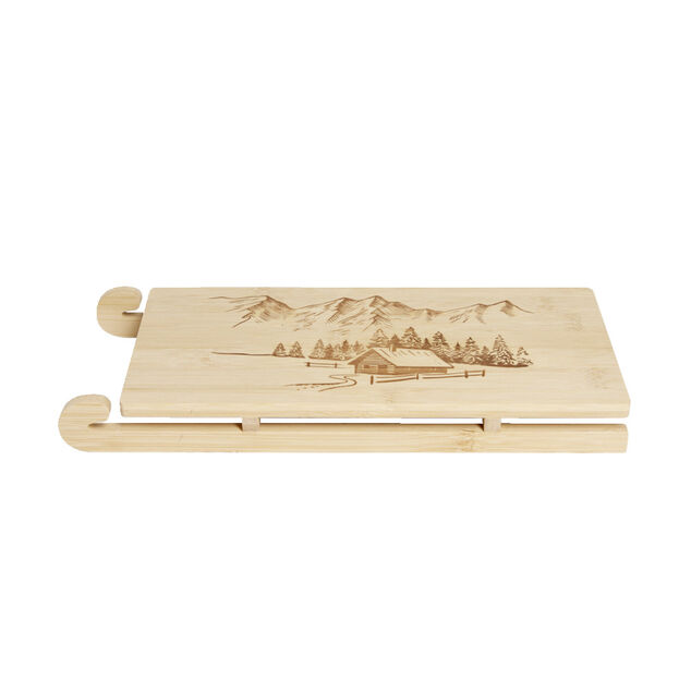 Planche de service bambou forme luge 32x14,5cm