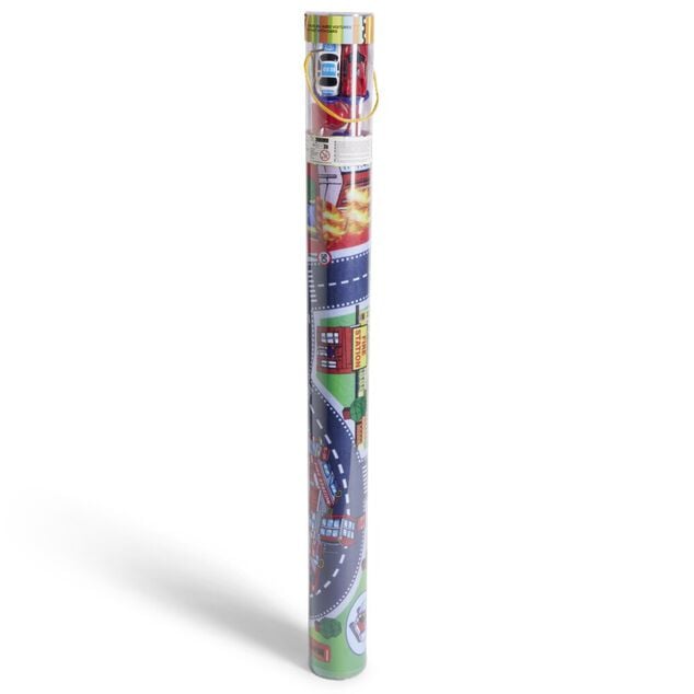 Tapis de jeu avec 4 voitures et 5 accessoires 70x80cm