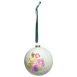 Boule de No&euml;l Disney Princesses vert &Oslash;7,5cm