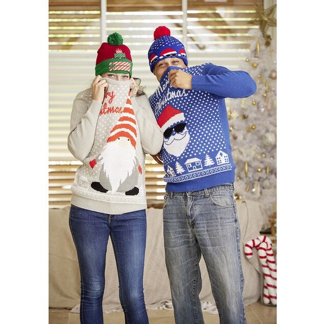 Bonnet de No&euml;l Adulte en tricot lumineux