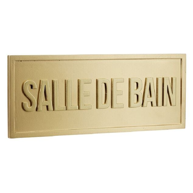 Plaque d&eacute;co murale dor&eacute;e