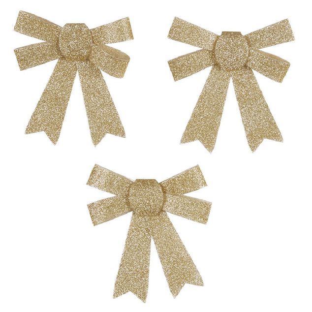 Noeud de No&euml;l dor&eacute; &agrave; suspendre x3