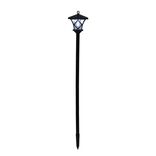 Lampadaire solaire LED &agrave; planter vert H128cm