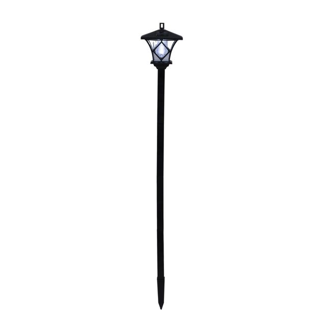 Lampadaire solaire LED &agrave; planter vert H128cm