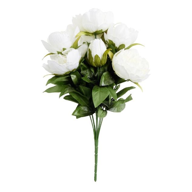 Bouquet fleurs artificielles pivoines 10 t&ecirc;tes H42cm - 3 mod&egrave;les