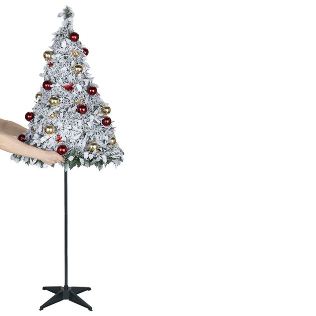 Sapin popup enneig&eacute; d&eacute;co boules de No&euml;l 30X30XH90 cm