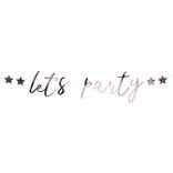 Guirlande let's party 200cm rose gold