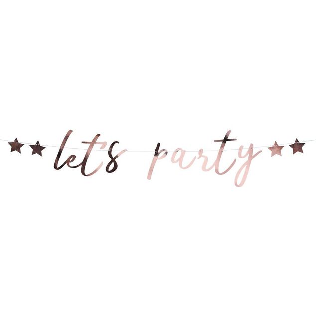 Guirlande let's party 200cm rose gold