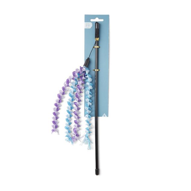 Jouet pour chat canne &agrave; p&ecirc;che avec confettis L.40 cm